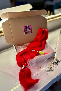 Vánoční Kanekalon Balíček - Vše, co potřebujete k pletení copánků