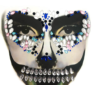 Halloween make-up Glitter Skull Orchid