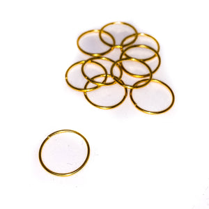 Kroužky do copánků a účesů - Zlatá - 10ks