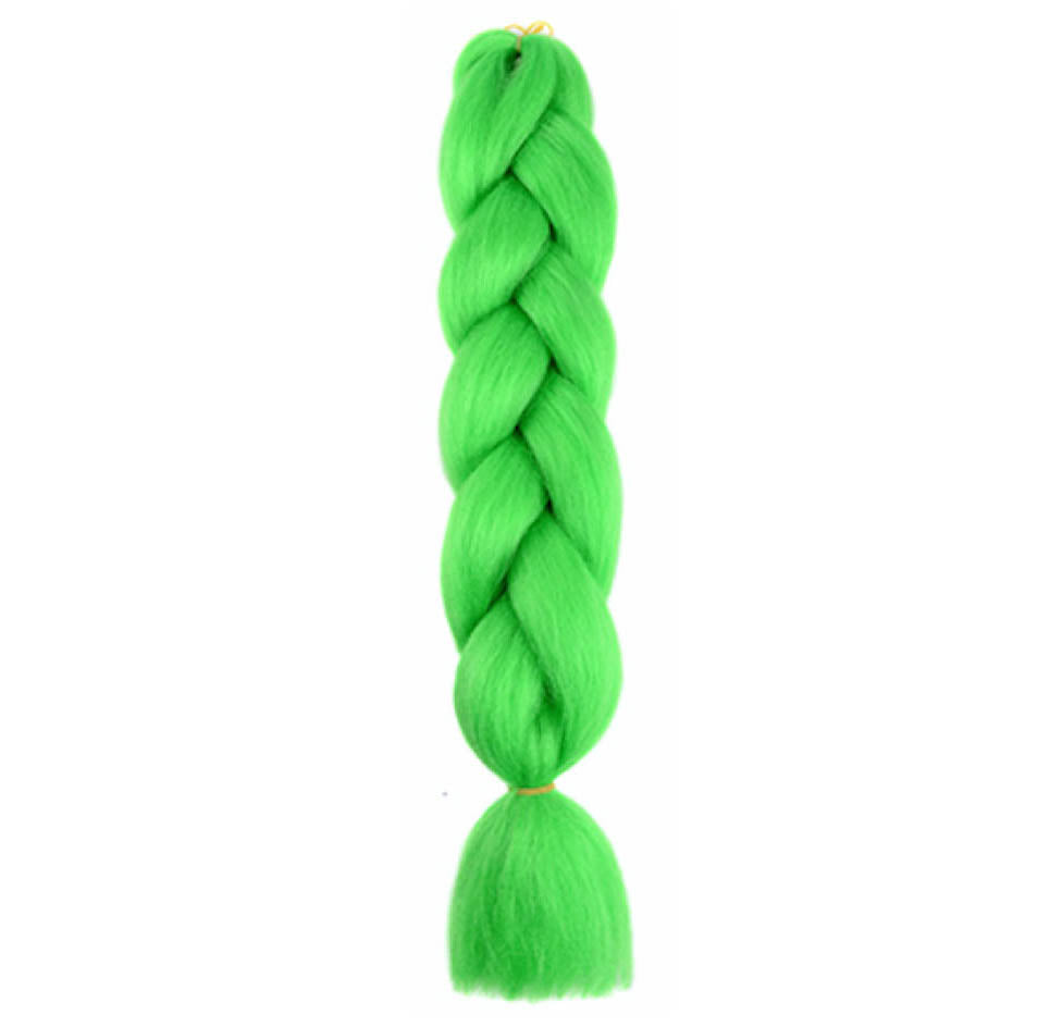 Kanekalon rovný mono braid -  zelená